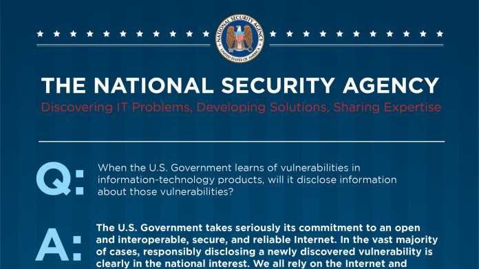 NSA verschweigt einige gefundene IT-Sicherheitslücken