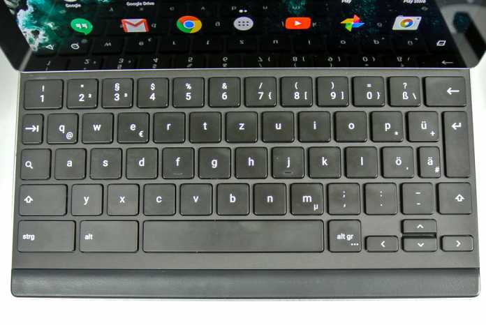 Layout der deutschen Pixel-C-Tastatur