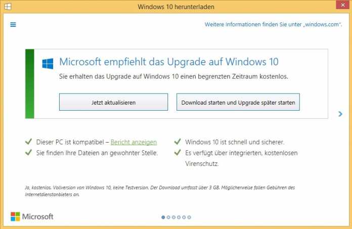 Verbraucherzentrale mahnt Microsoft wegen Windows-10-&quot;Zwangsdownload&quot; ab