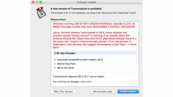 Mac-Bittorrent-Client enthält Ransomware
