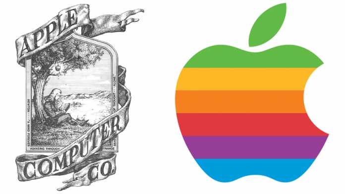 Das erste und das zweite Apple-Logo