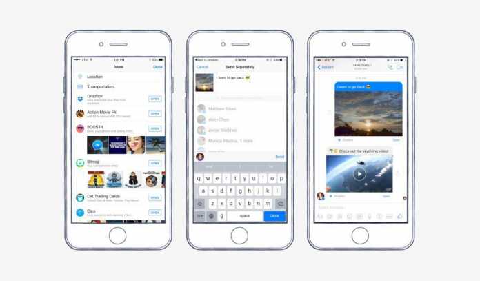 Dropbox-Nutzer können Fotos, Videos und andere Dateien direkt über den Facebook Messenger versenden.