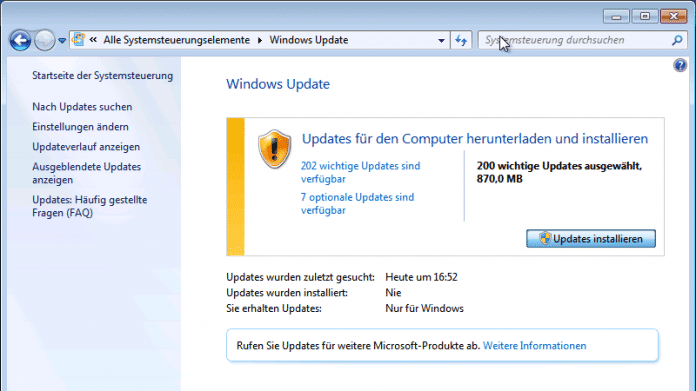 Convenience Rollup für Windows 7: Das Nicht-SP2