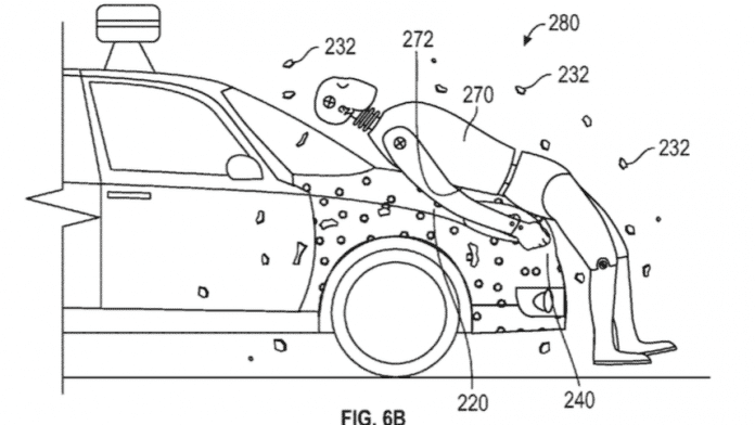 Google lässt sich Haftschicht als Verletzungsschutz für Fußgänger an autonomen und anderen Autos patentieren