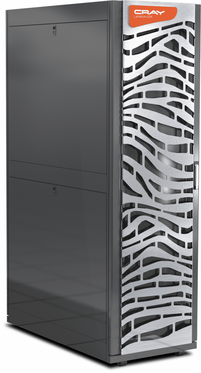 Crays Urika-GX verstaut alles in einem Rack, was ein SUpercomputer zum Big-Data-Ananlytics braucht.