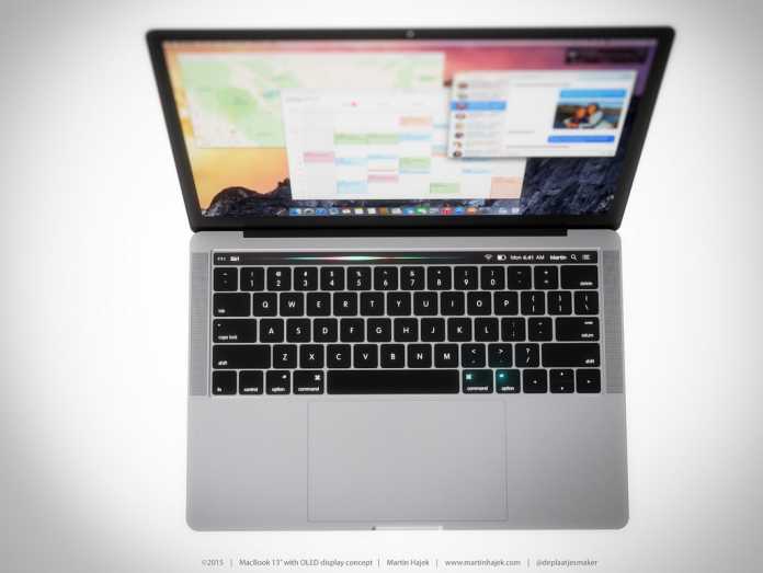 Konzeptbild eines MacBook Pro mit OLED-Touch-Leiste