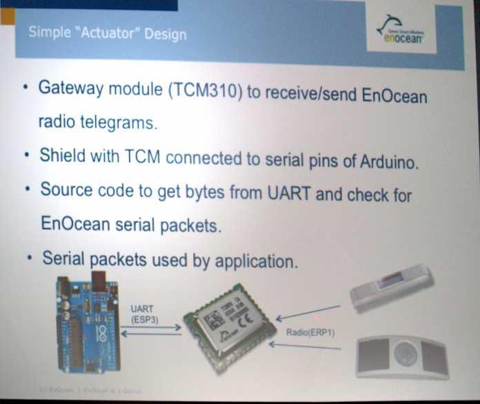 Ein serielles Modul macht den Arduino EnOcean-fit.