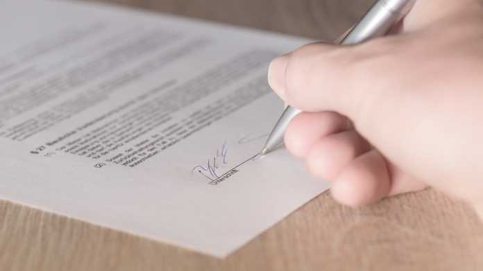 Unterschrift, Signatur, Vertrag