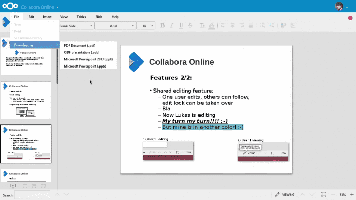 Online-Office Collabora in Nextcloud