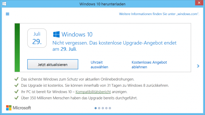 Windows 10 für Spätentschlossene