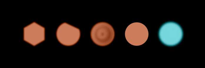 Die Bewertung, ob ein Objektiv gutes oder weniger gutes Bokeh aufweist, ist subjektiv. Häufig werden aber eckige, angeschnittene, zwiebelringförmige oder zu scharfe Zerstreuungskreise eher minderwertigem Bokeh zu geordnet. Hier im Beispiel würde damit nur der Kreis rechts gutes Bokeh darstellen.