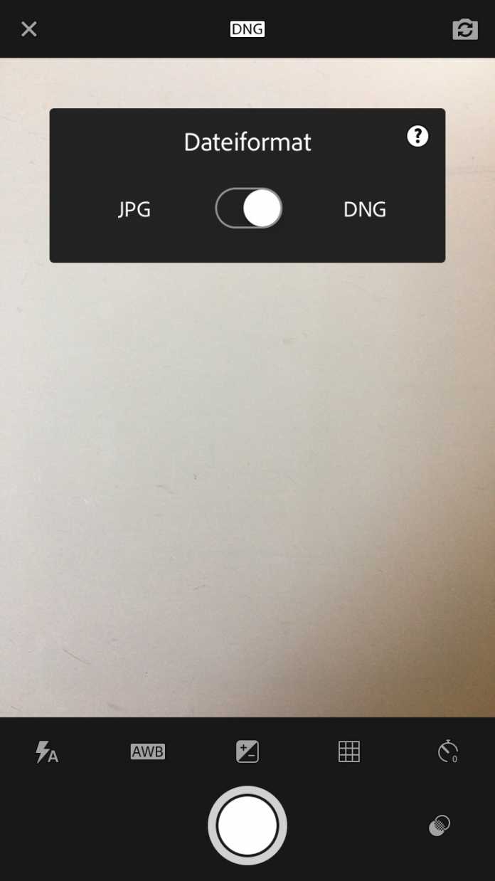 iPhone mit iOS 10: Adobe Photoshop Lightroom speichert Fotos im Rohdatenformat