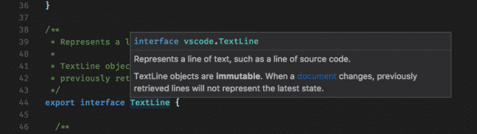 Das Hover-Widget soll sich der Autovervollständigung anpassen.
