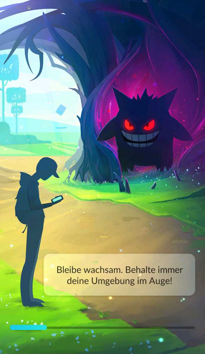 Der neue Ladebildschirm von Pokémon Go weist auf das Halloween-Event hin.