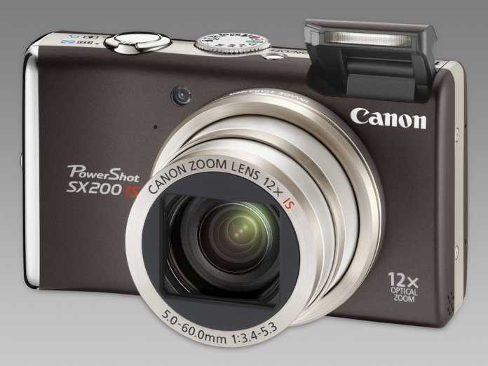 In Schwarz, Blau und Rot erhältlich: Canon Powershot SX200 IS
