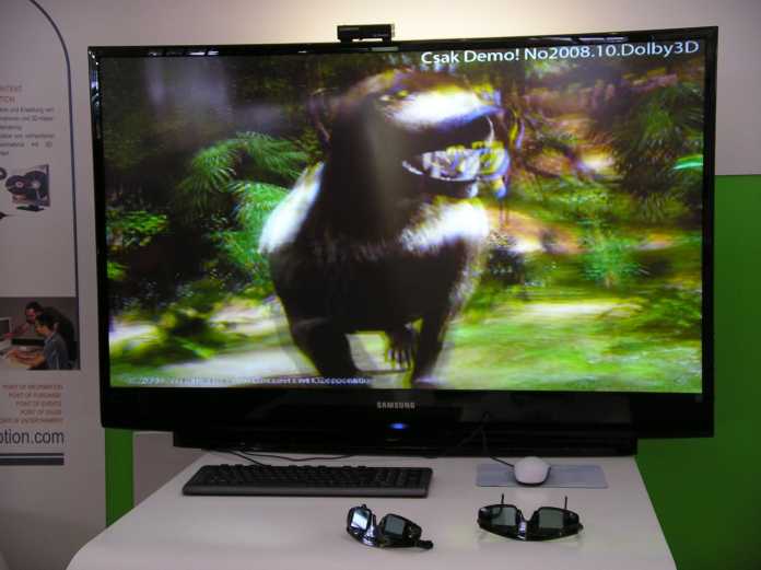 Am DLP-Rückpro-TV benötigt man eine Shutterbrille für die 3D-Effekte