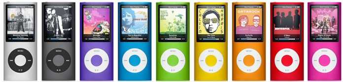 iPod nano in neun Farben