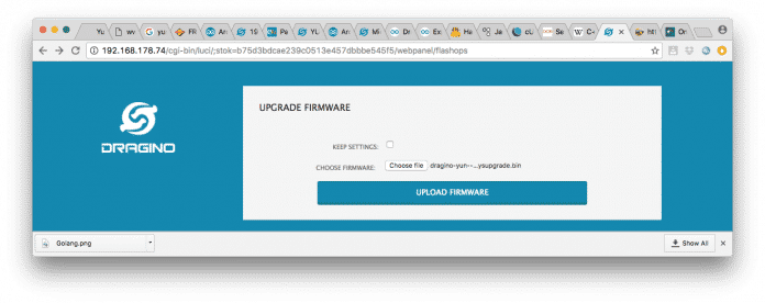 Firmware-Upgrade über Webpanel