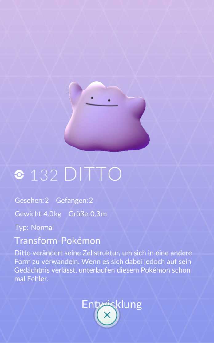 So sieht Pokémon #132 aus: das Ditto.