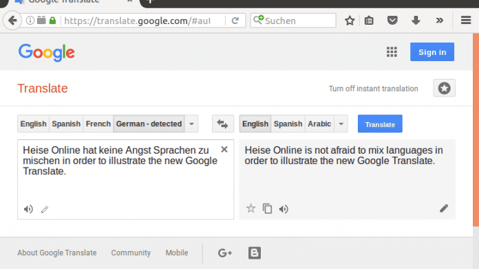 Google übersetzt mit einer KI in alle Sprachen