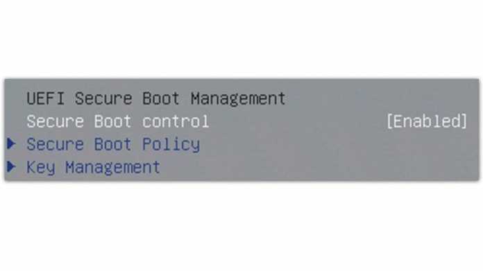 UEFI Secure Boot im BIOS-Setup
