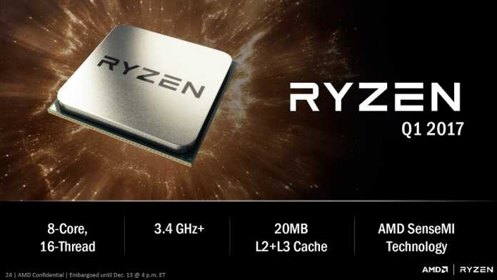 AMDs Hoffnungsträger: RyZen erscheint laut Hersteller im ersten Quartal 2017.