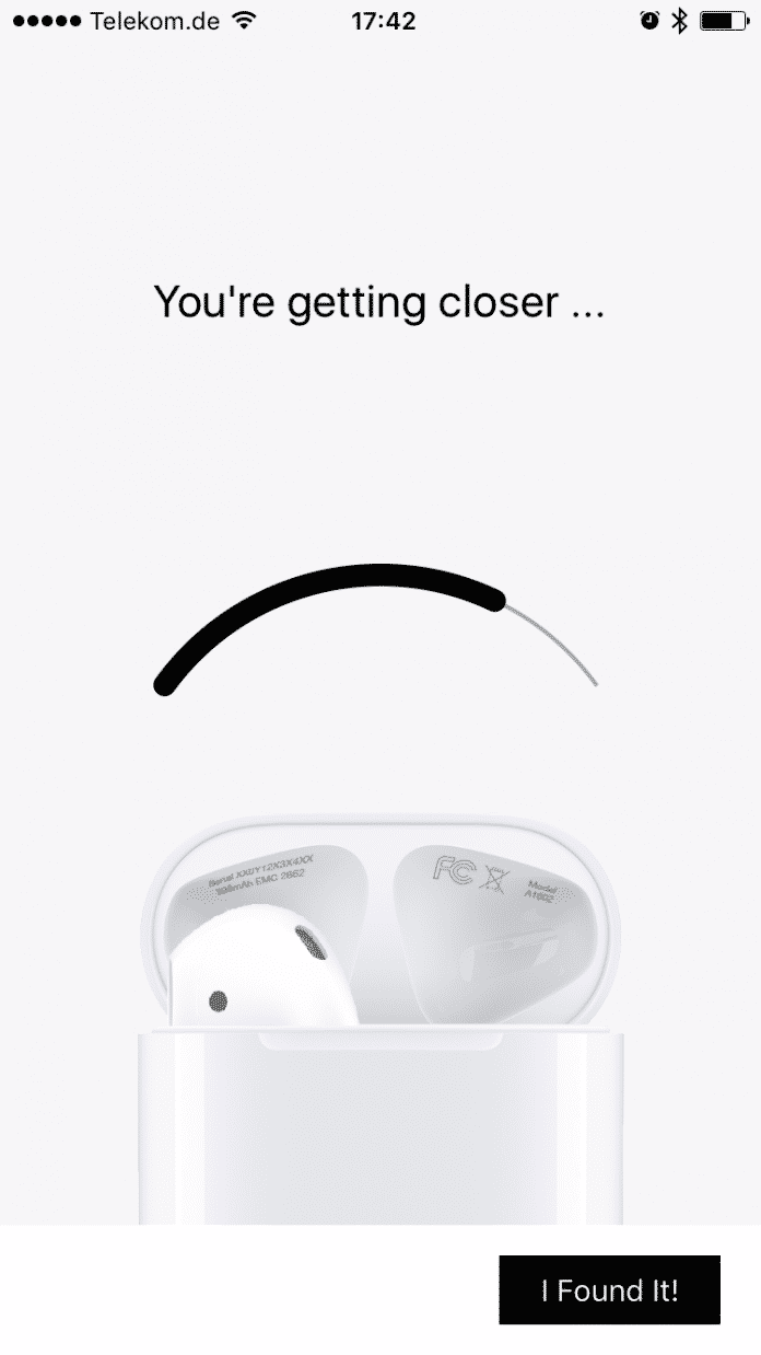 Finder for AirPods