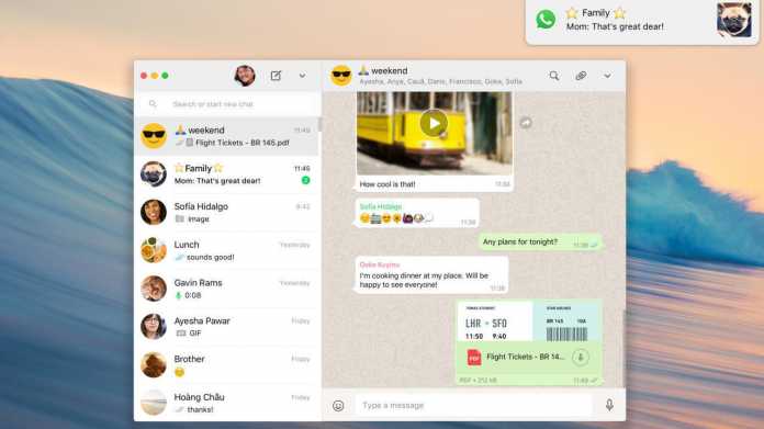 WhatsApp Desktop für Mac
