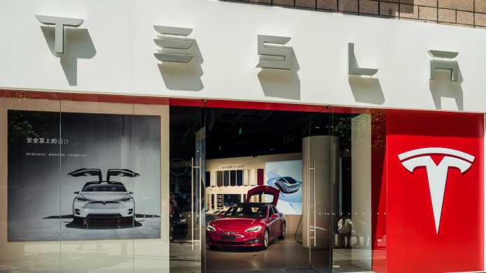 Tesla-Laden in Shanghai