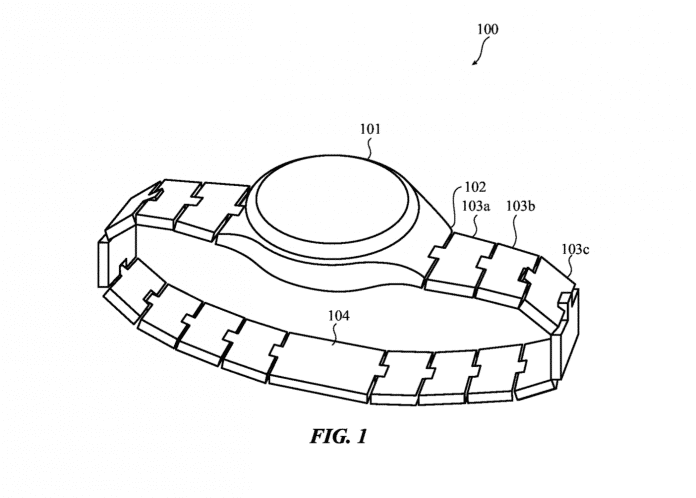 Die Glieder des Armbandes sollen dem Patent zufolge Platz für Sensoren und Komponenten bieten.