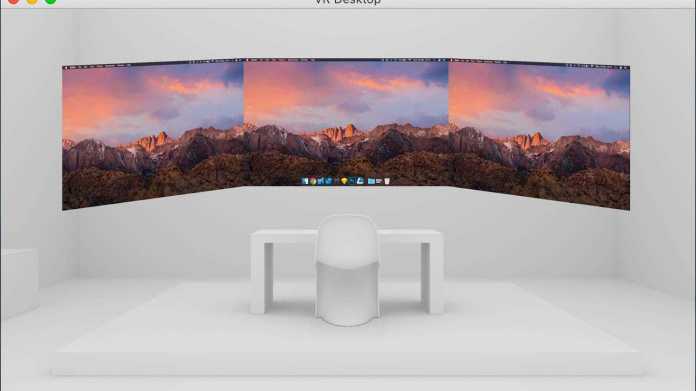 Mac-Desktop auf der VR-Brille