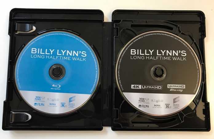 Der Ultra HD Blu-ray von &quot;Billy Lynn&quot; liegt auch eine 2D- und eine 3D-Blu-ray bei.