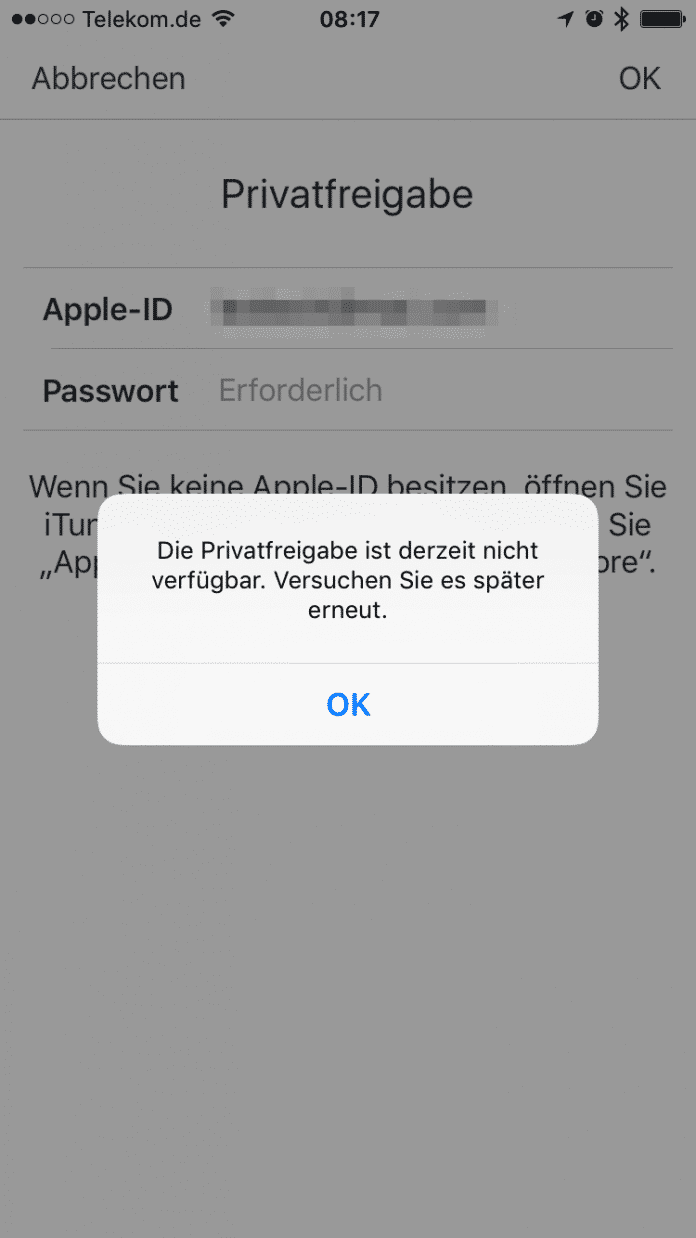 Bei Anmeldung mit geschützter Apple ID zeigte iTunes Remote bisher eine Fehlermeldung.