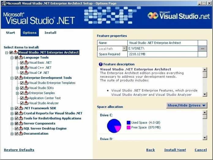 Visual Studio 2002 bietet erstmals ein einheitliches Setup für alle Komponenten.
