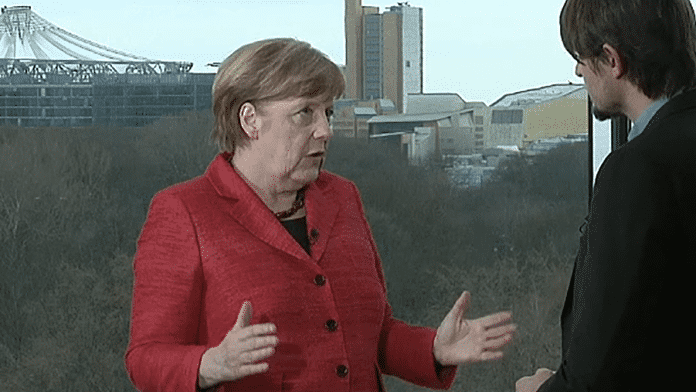 Angela Merkel im Gespräch