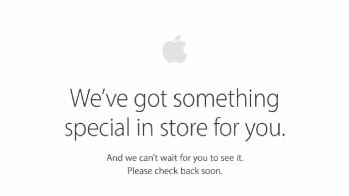 Apple-Online-Store-Wartungsseite: &quot;Überraschung für Dich&quot;.