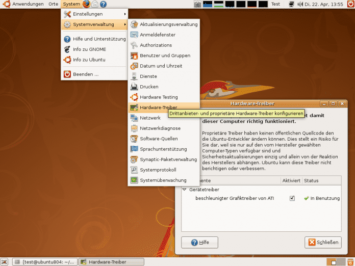 Ubuntu 8.04: Aufgeräumter Desktop