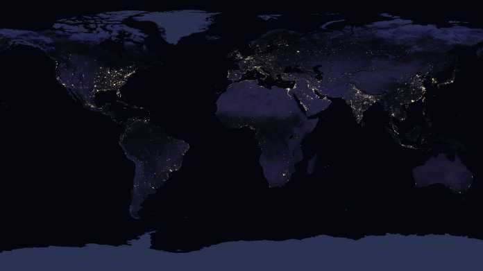 NASA veröffentlicht neue Satellitenaufnahme der Erde bei Nacht