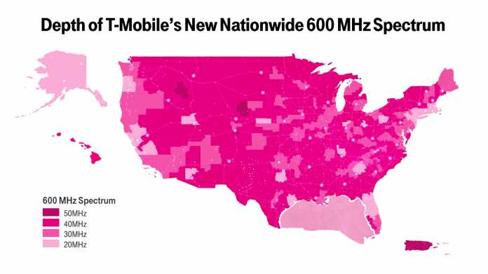 Mit den ersteigerten Frequenzen im 600-MHz-Band kann T-Mobile die LTE-Versorgung in den USA deutlich verbessern.