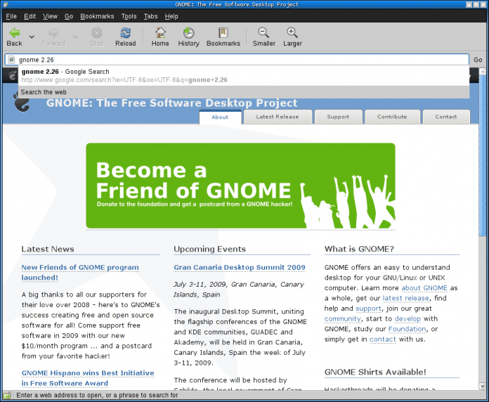 Gnomes Browser Epiphany