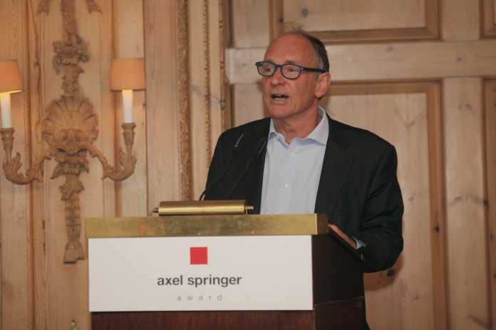 Sir Timothy Berners-Lee während der Verleihung