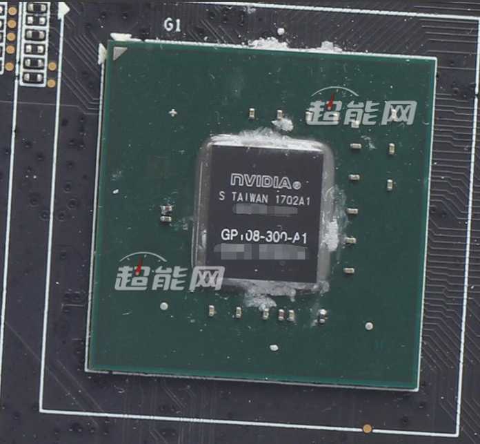 Foto des GP108-Grafikchips einer GeForce GT 1030