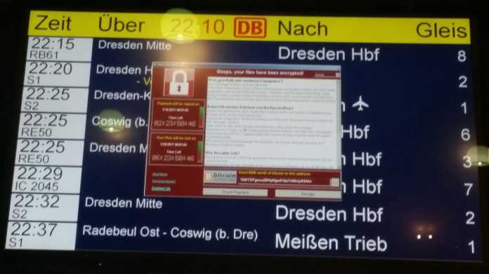 Ransomware WannaCry befällt Rechner der Deutschen Bahn