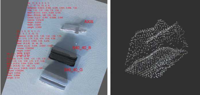 Verschiedene @Work Objekte und ihre Wahrnehmung durch den 3D-Sensor
