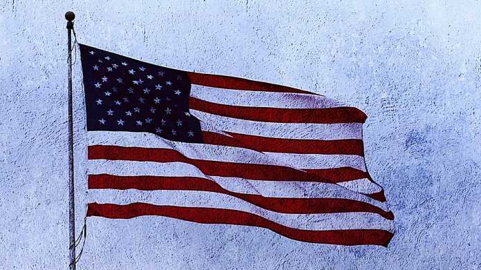 US-Fahne, leicht künstlerisch verfremdet 