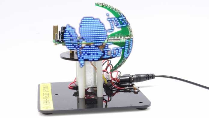 Aufgebauter Mini-POV-Globe