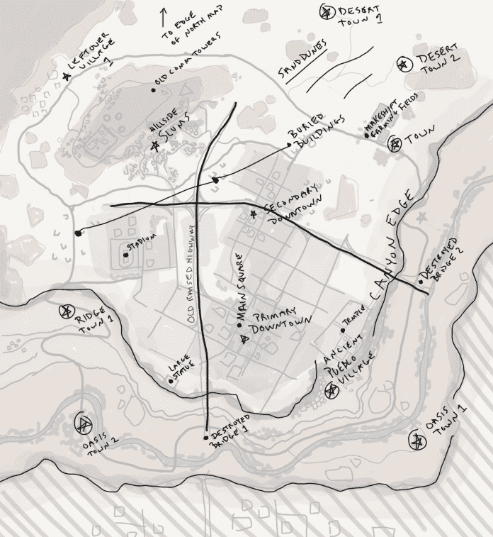 Skizze der Desert Map