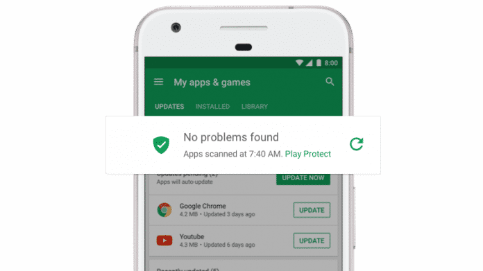 Google Play Protect schützt vor Malware-Apps