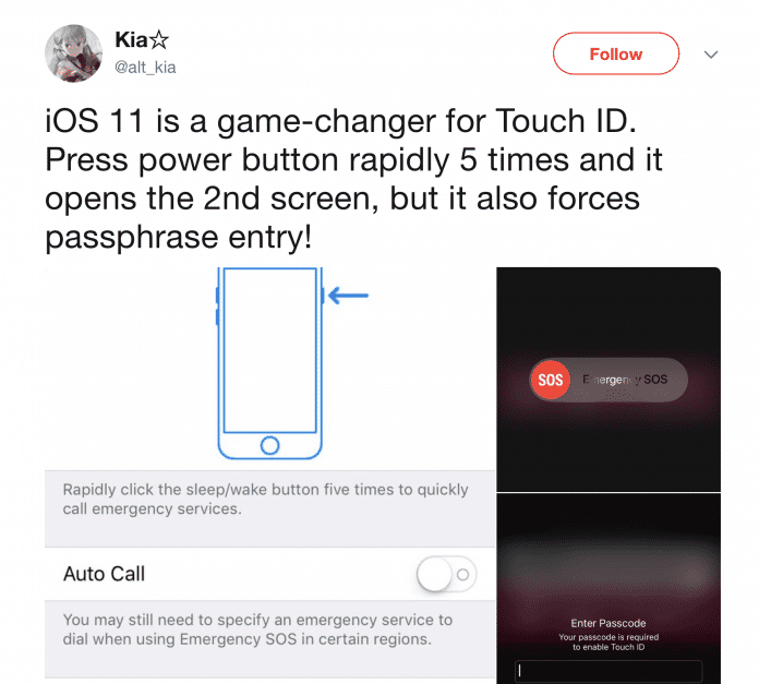 Forced Fingerprinting: SOS-Funktion in iOS 11 legt Touch ID temporär lahm