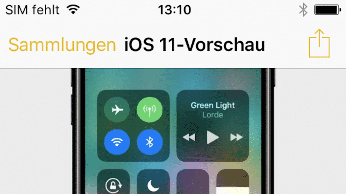 iOS 11 Vorschau